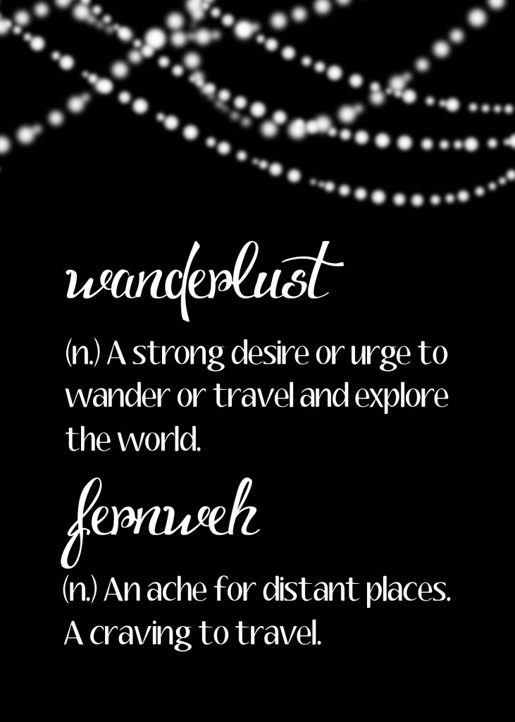 Wanderlust and Fernweh defined.